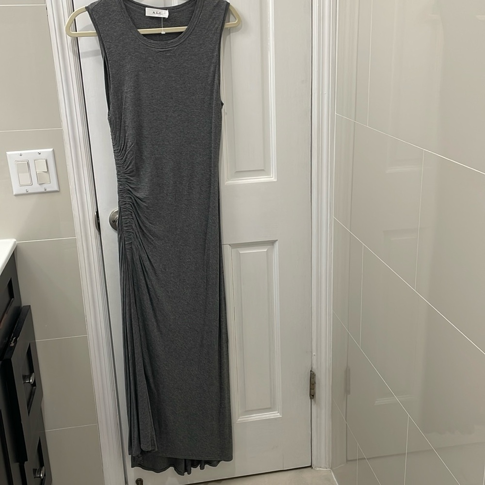 ALC high-low gray dress